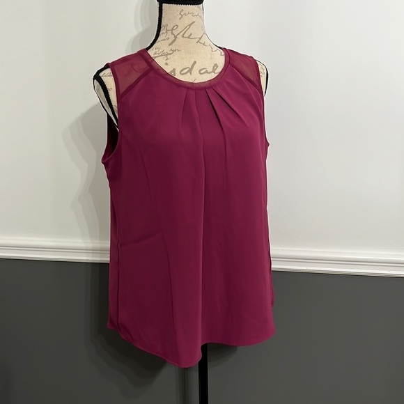 Soft Surroundings PM purple Blouse Tank top Zipper on the back - Picture 2 of 8